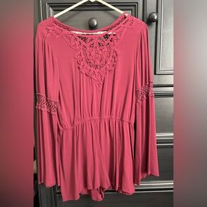 XHILARATION MAROON ROMPER